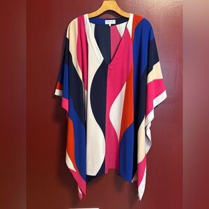 Ripley Rader Dress Women’s Size Small Colorblock Mini Kaftan Tunic Retro Mod 60s